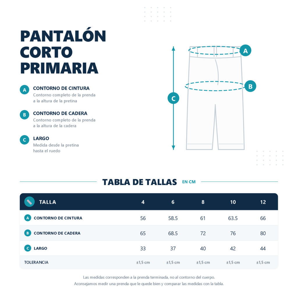 Shorts (Primaria) (EY3 a Y5 con elástico)